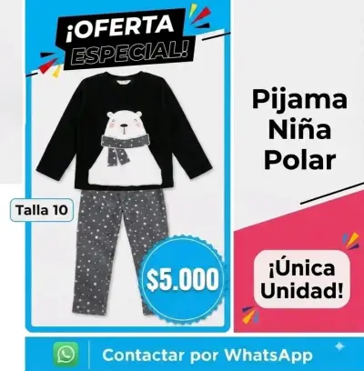 Pijama niña o niño Algodón Talla 10 Oferta - miniatura 1