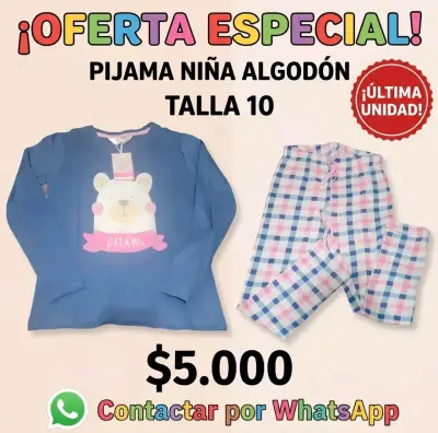 Pijama niña o niño Algodón Talla 10 Oferta - miniatura 3