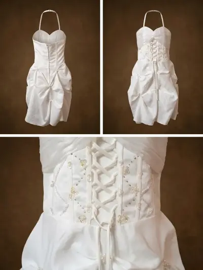 Vestido de Primera Comunión para Niña Blanco - miniatura 4