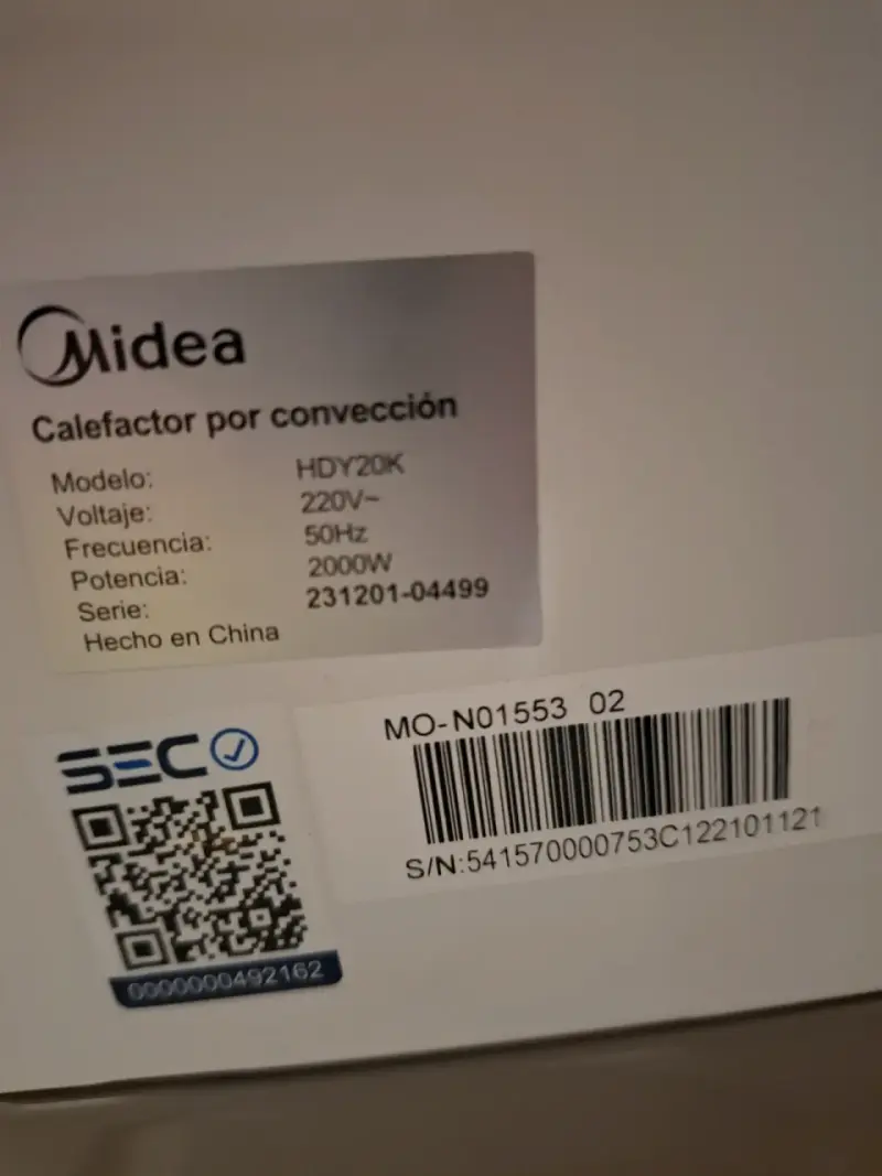 Calefactor por Convección Midea 2000W - 2