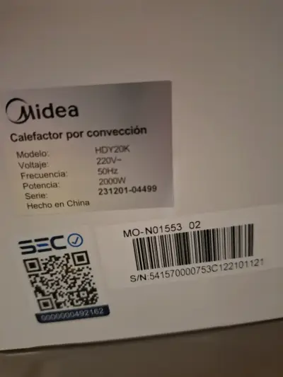 Calefactor por Convección Midea 2000W - miniatura 2