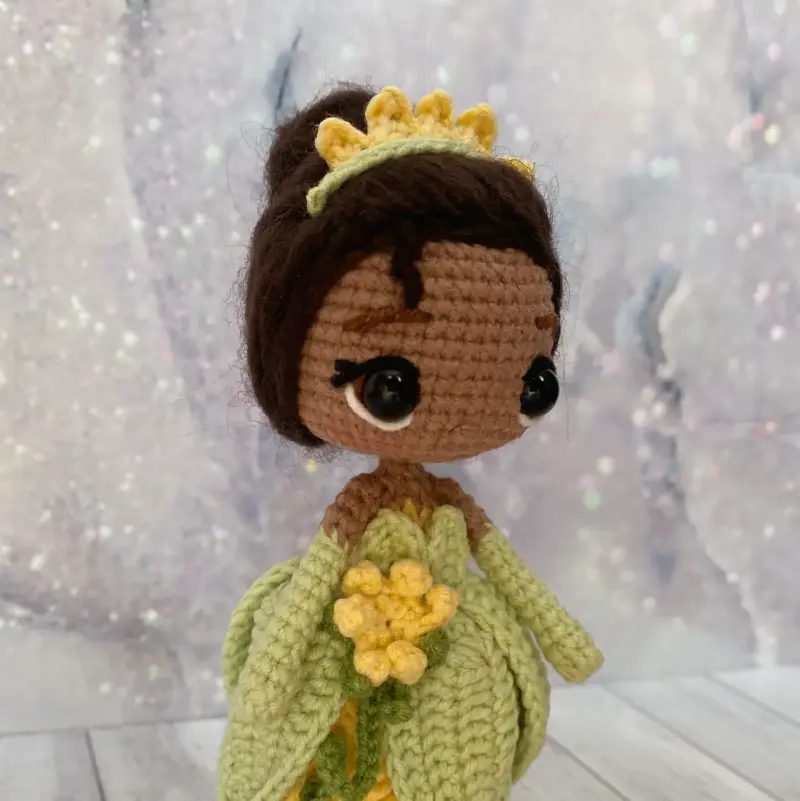 Muñeca Amigurumi Princesa Tiana - 2