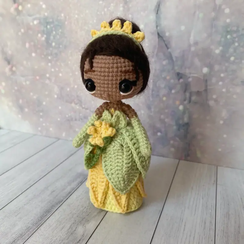Muñeca Amigurumi Princesa Tiana - 3