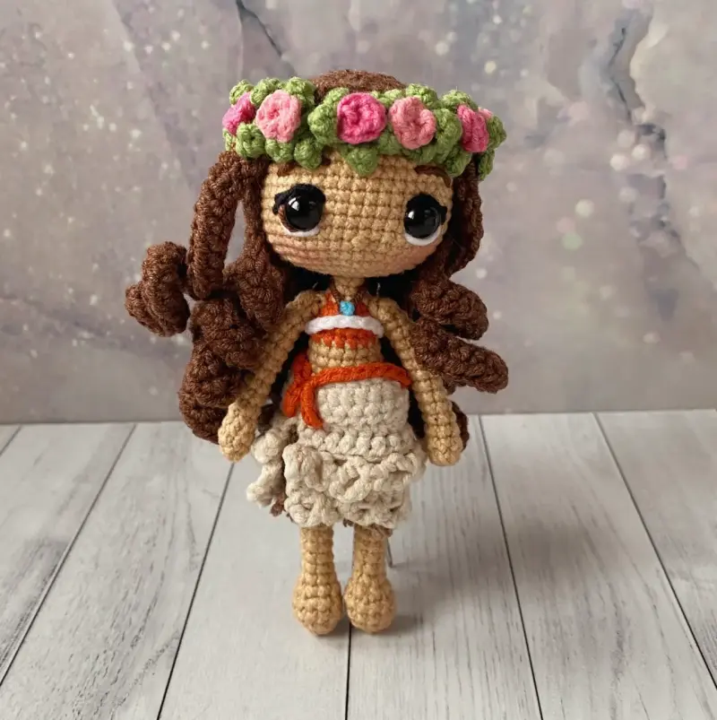 Muñeca Amigurumi princesa Moana - 1