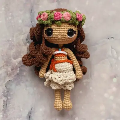 Muñeca Amigurumi princesa Moana - miniatura 2