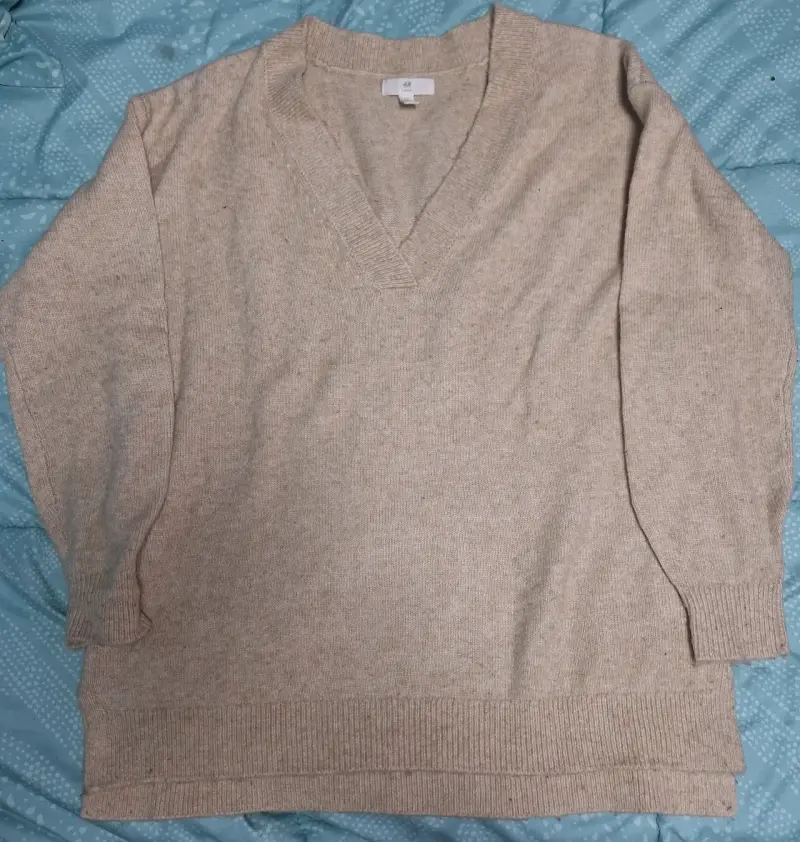 Suéter de lana gris medii cuello - 6