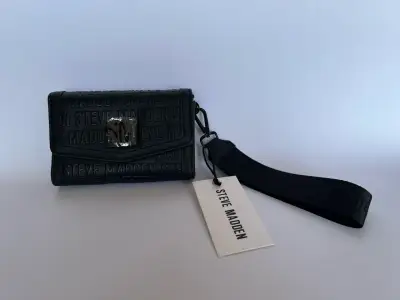 Billetera negra con correa Steve Madden - miniatura 1