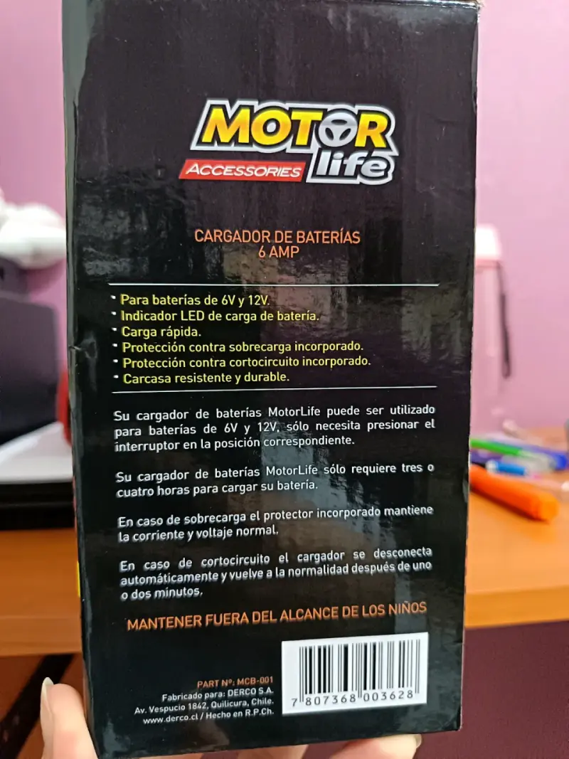 Cargador de Baterías 6 Amp Motor Life - 2