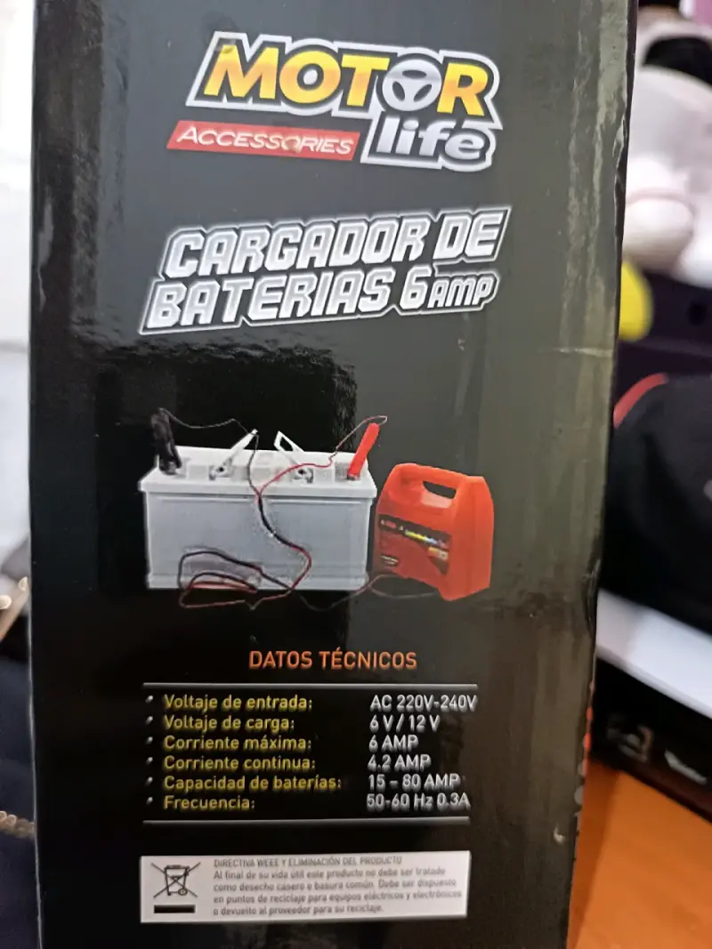 Cargador de Baterías 6 Amp Motor Life - 3
