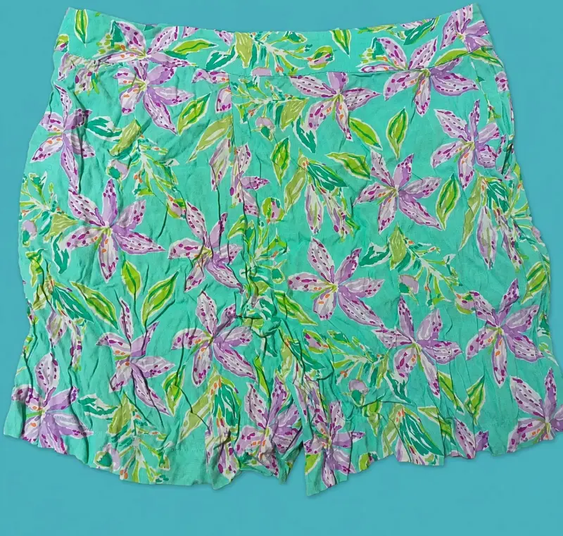 Shorts florales verdes talla 42 - 1