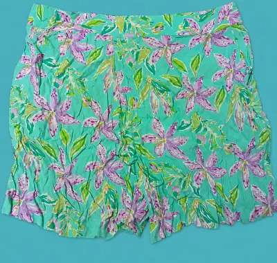 Shorts florales verdes  talla 42 - miniatura 1