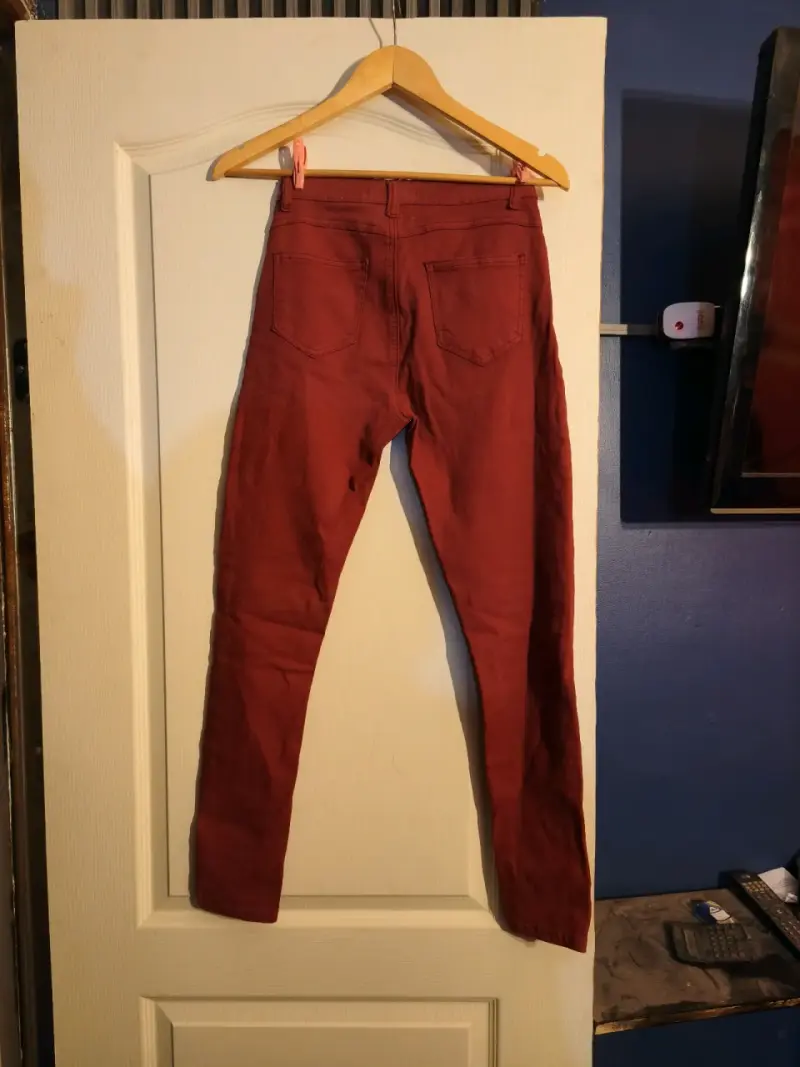 Pantalones burdeos para mujer University - 2