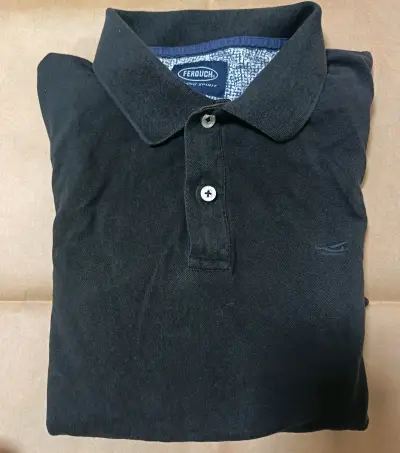Polera Polo Negra Ferouch Talla S - miniatura 1