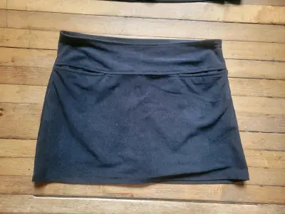 Falda Short de Cotelé Negra Talla XL - miniatura 2