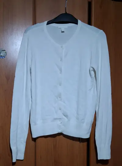 Cardigan blanco de mujer H&M básico - miniatura 1
