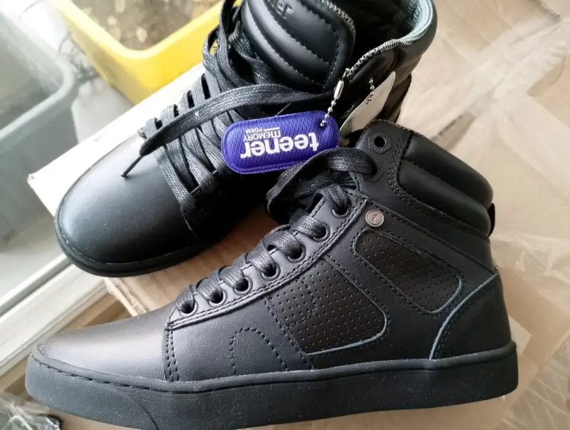 Zapatillas negras de cuero sintético Teener - 3