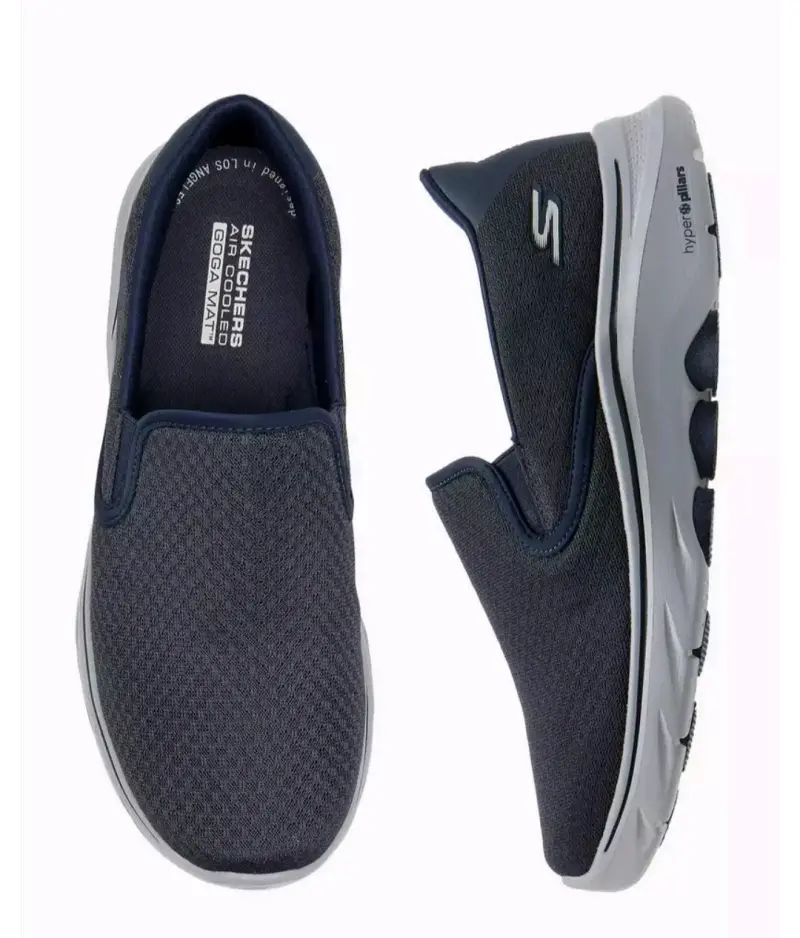 Zapatillas Slip-On Negras Skechers Hombre - 4