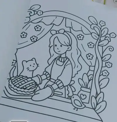 Pack 4 libros Colorear Cute Girl Moments - miniatura 2