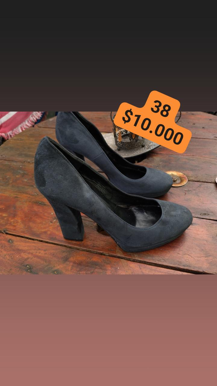 Zapatos de Tacón Alto Negros Talla 38 - 1