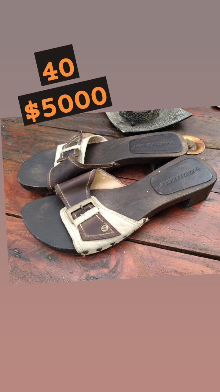Zuecos de cuero negro talla 36 - 2