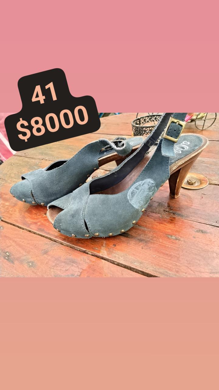 Suecos en cuero y madera - 3
