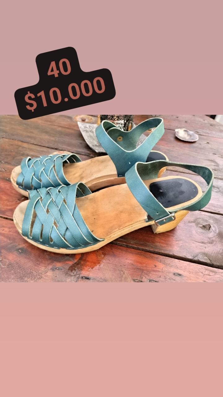 Suecos en cuero y madera - 4