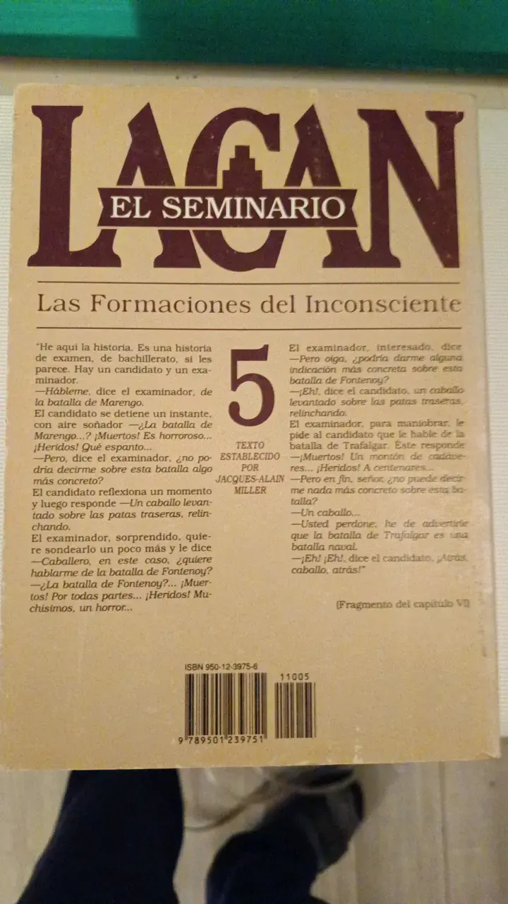 Libro Lacan El Seminario 5 Las Formaciones del Inconsciente - 2