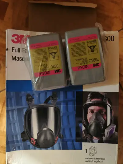 Máscara facial completa 3M 6800 con filtros - miniatura 3