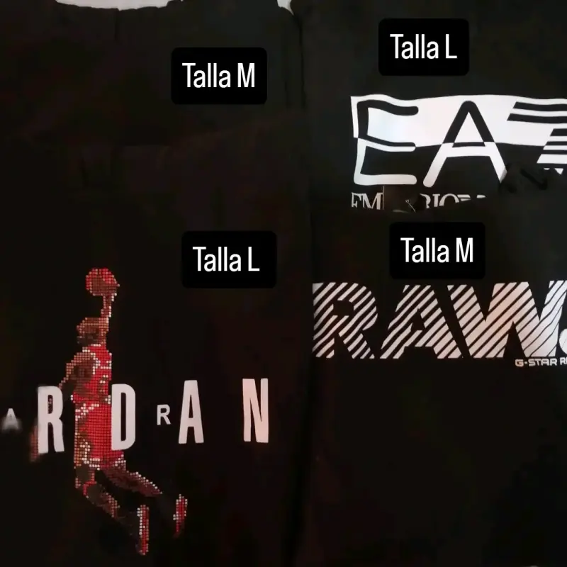 Poleras de marca Jordan, G-Star y Armani - 1