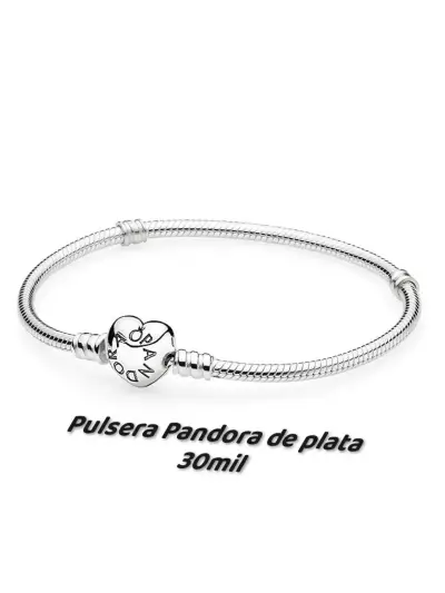 Pulsera de plata Pandora con charms - miniatura 1