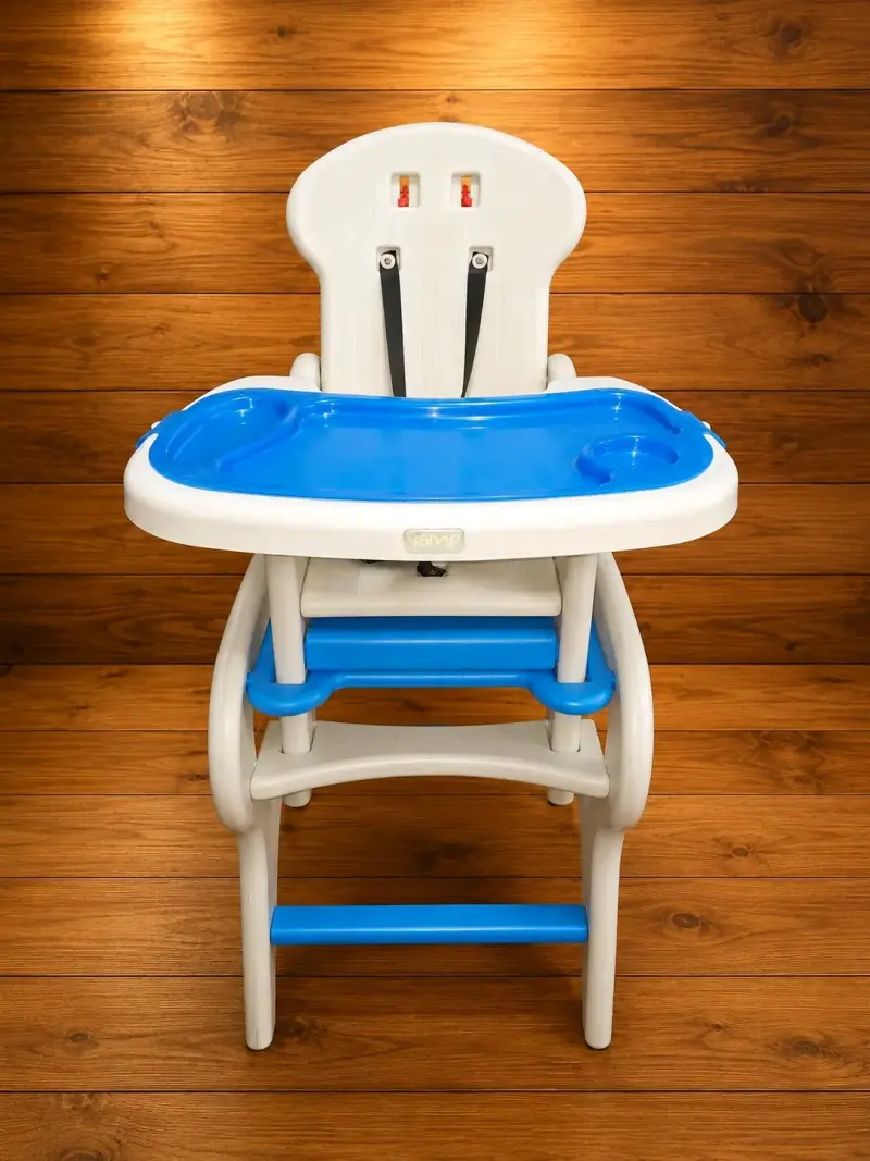 Silla de Comer para Bebé con Bandeja Azul - 1