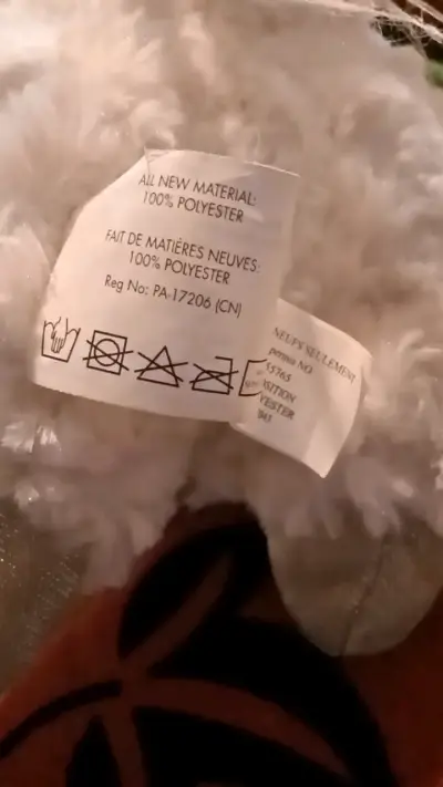 Peluche de alpaca blanca con lazo rosa - miniatura 6