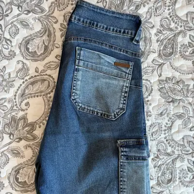 Jeans cargo azul para mujer Wados - miniatura 3