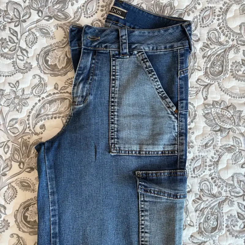 Jeans cargo azul para mujer Wados - 4