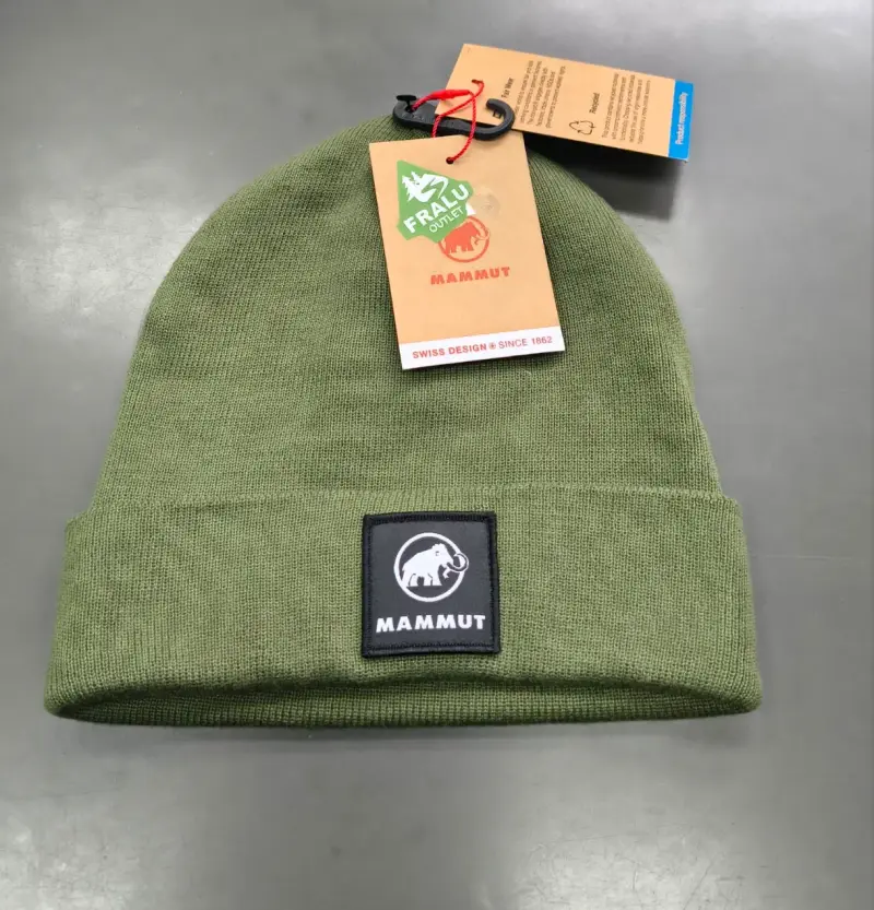 Gorro de lana verde Mammut para invierno