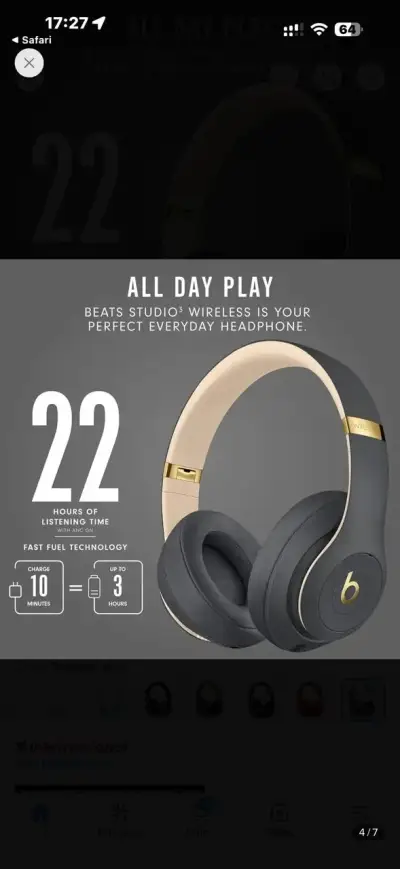 Audífonos Beats Studio 3 Inalámbricos - miniatura 3