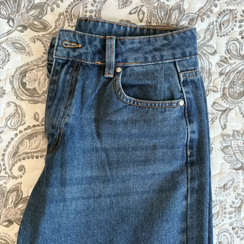 Jeans de mezclilla azul para mujer Opposite - 4