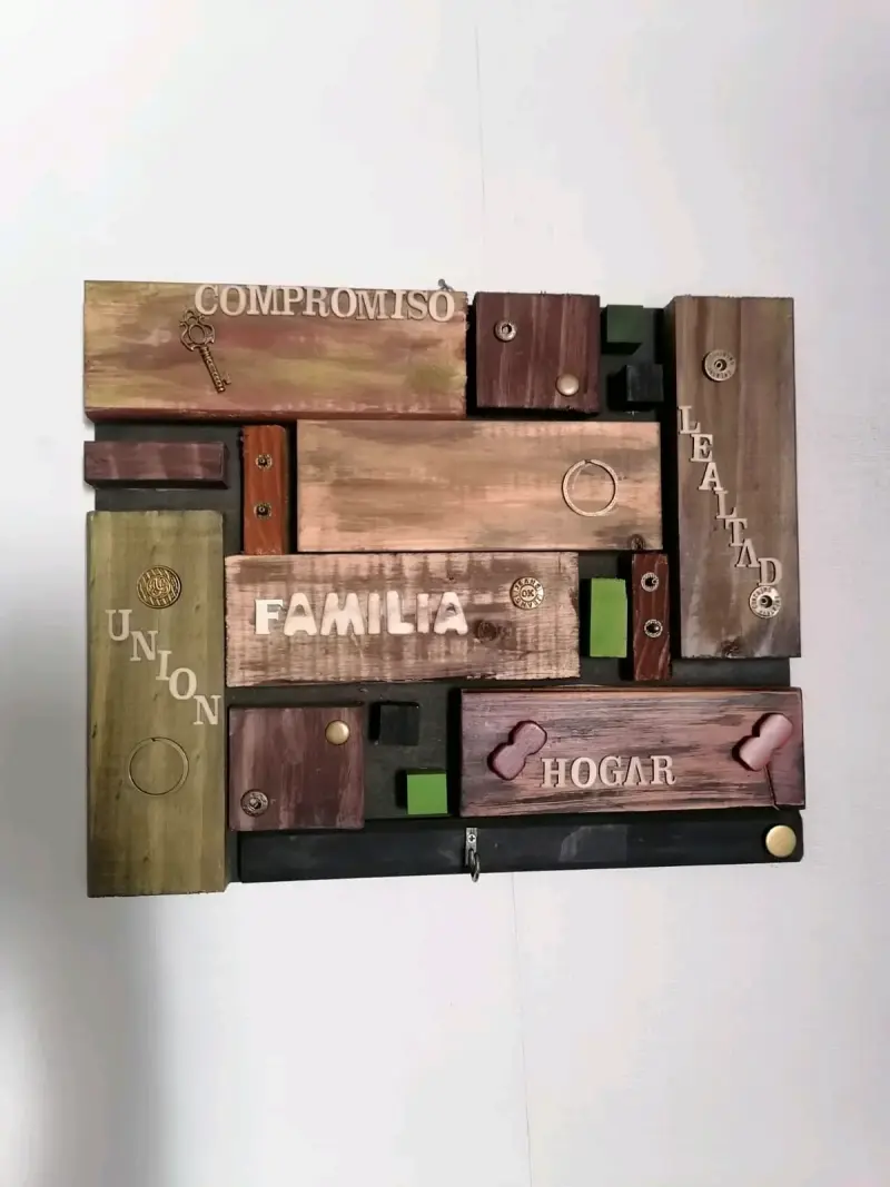 Cuadro Decorativo de Madera con Palabras Inspiradoras