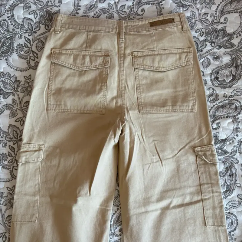 Pantalones cargo beige para mujer Index - 2