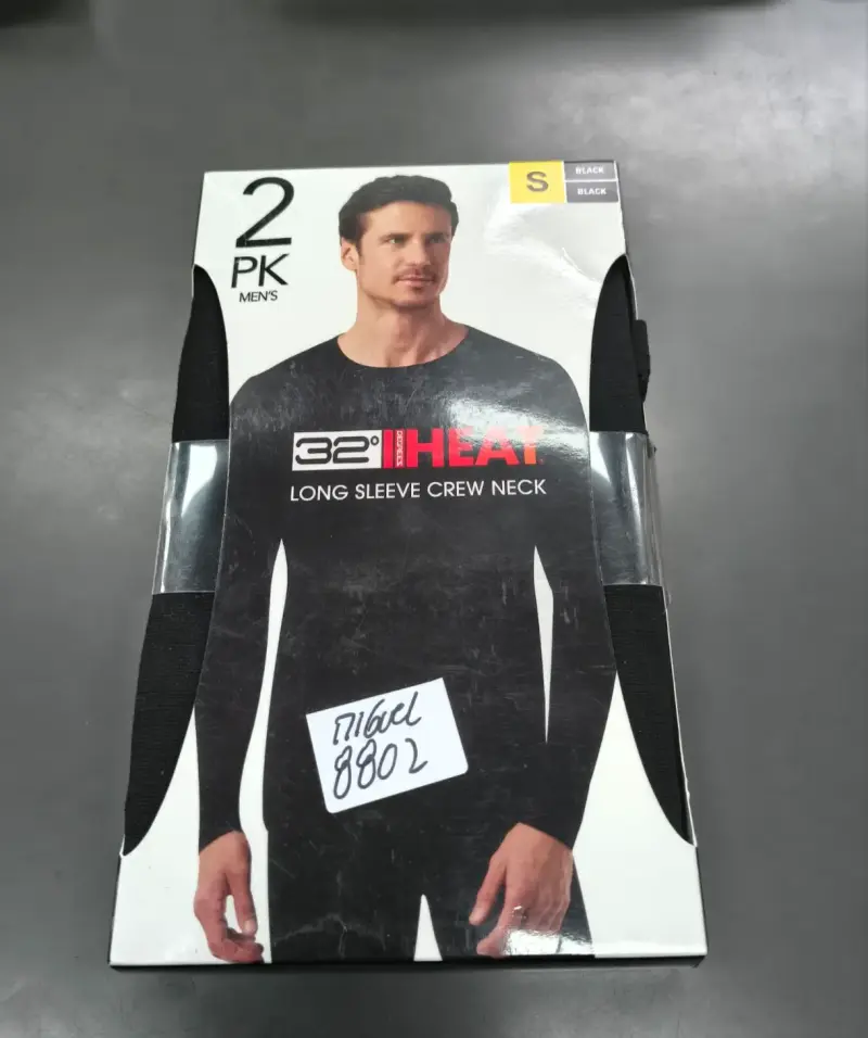 Polera térmica negra de manga larga para hombre 32 Degrees