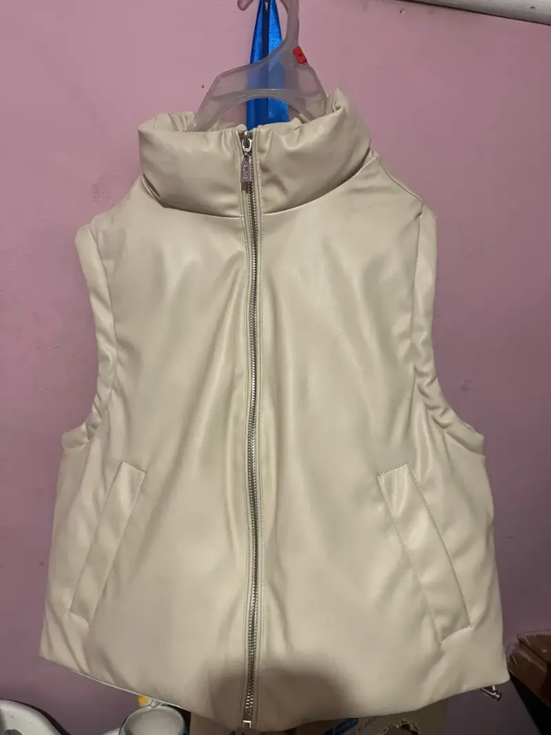 Chaqueta sin mangas beige Sybilla talla XS - 1