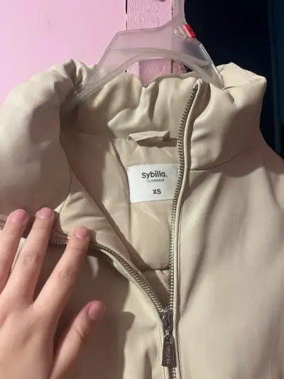 Chaqueta sin mangas beige Sybilla talla XS - miniatura 2