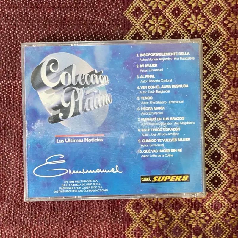 CD Colección Platino Emmanuel 1998 - 4