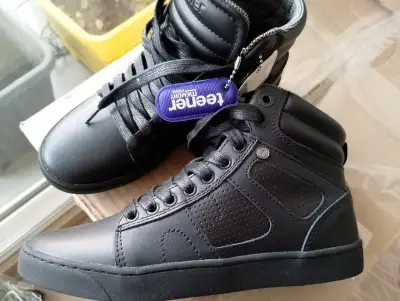 Zapatillas negras de cuero Teener con mem - miniatura 1