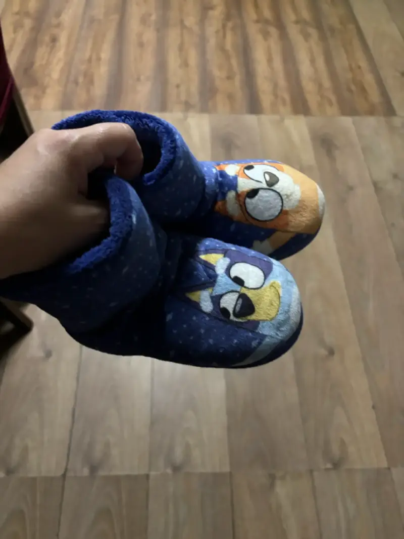 Pantuflas infantiles Bluey azul con diseño animado - 2