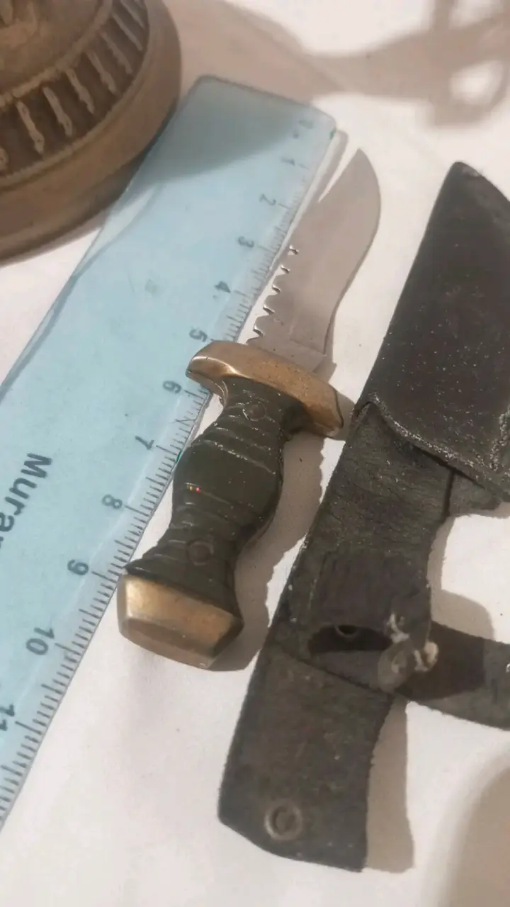 Cuchillo miniatura con Funda cuero - 3