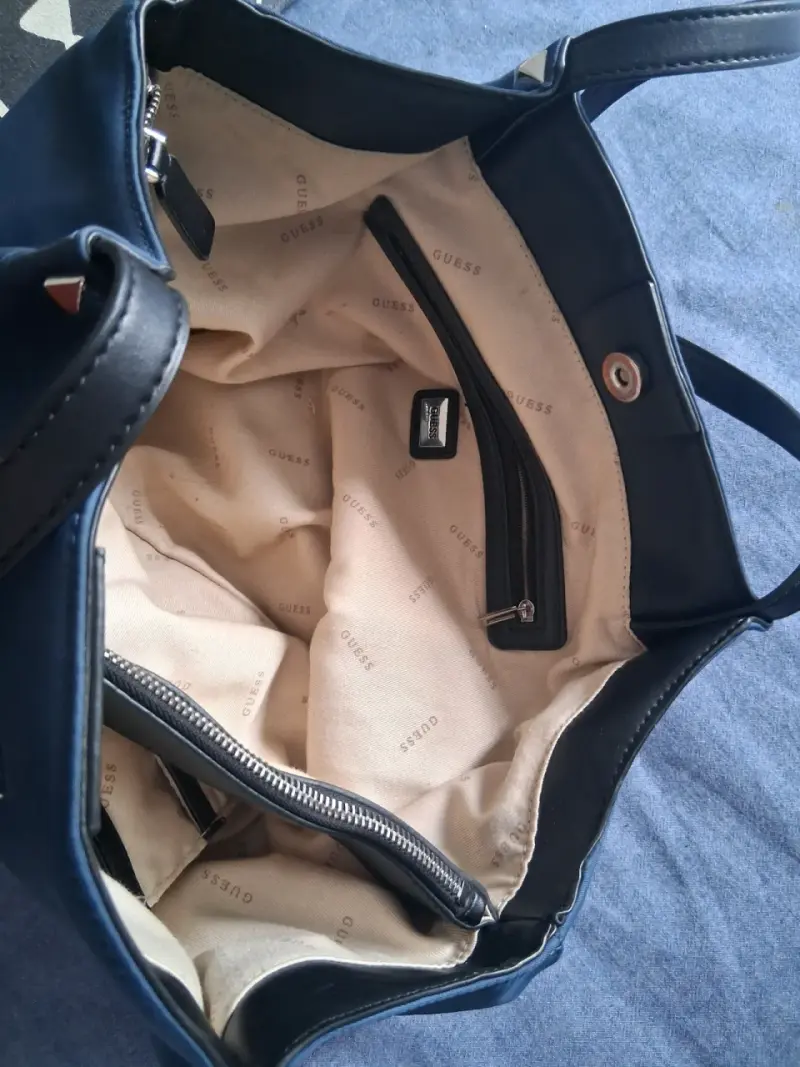 Bolso azul Guess de mujer con asas largas - 3
