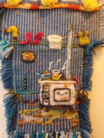 Tapiz Decorativo Hecho a Mano con Diseño de Cocina - miniatura 2