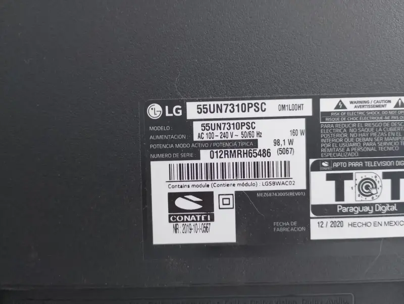 Televisor LG 55 pulgadas modelo 55UN7310PSC - 2