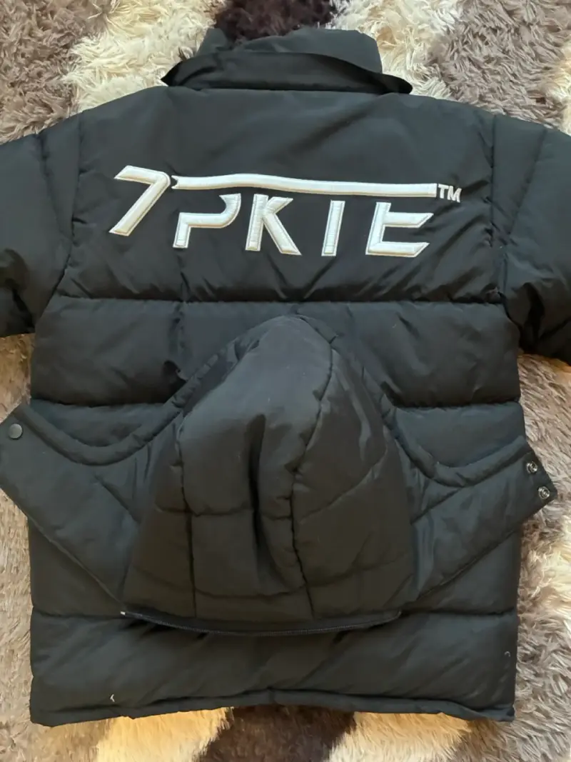 Parka negra 7pkte tipo traptars hombre - 6